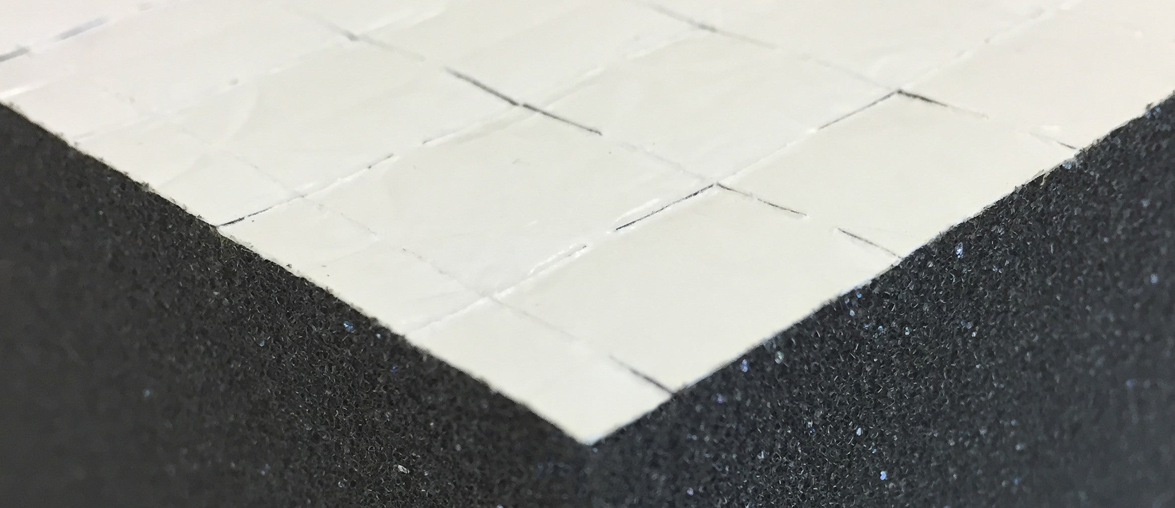 1000 mm x 500 mm x 50 mm Rasterschaumstoff Würfelschaum selbstklebend - Rasterweite 15 mm