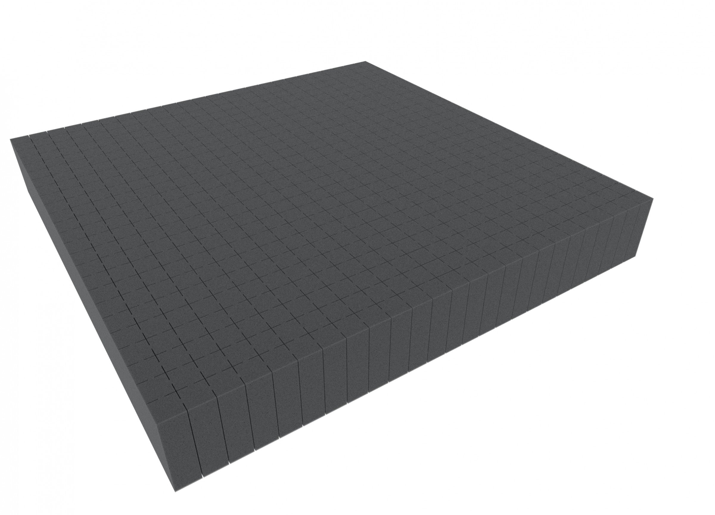 1000 mm x 1000 mm x 70 mm Rasterschaumstoff Würfelschaum - Rasterweite 20 mm