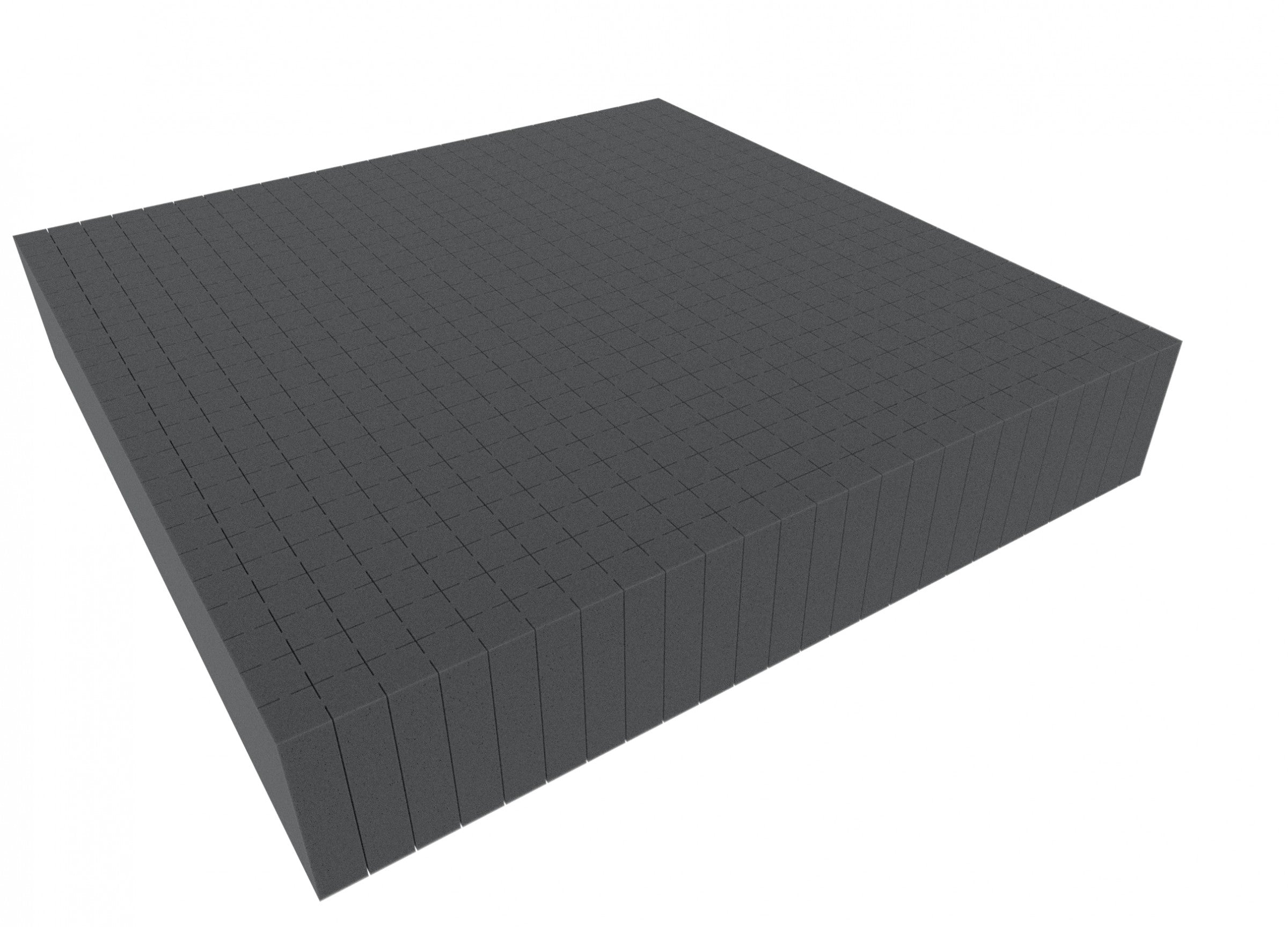 1000 mm x 1000 mm x 90 mm Rasterschaumstoff Würfelschaum - Rasterweite 20 mm