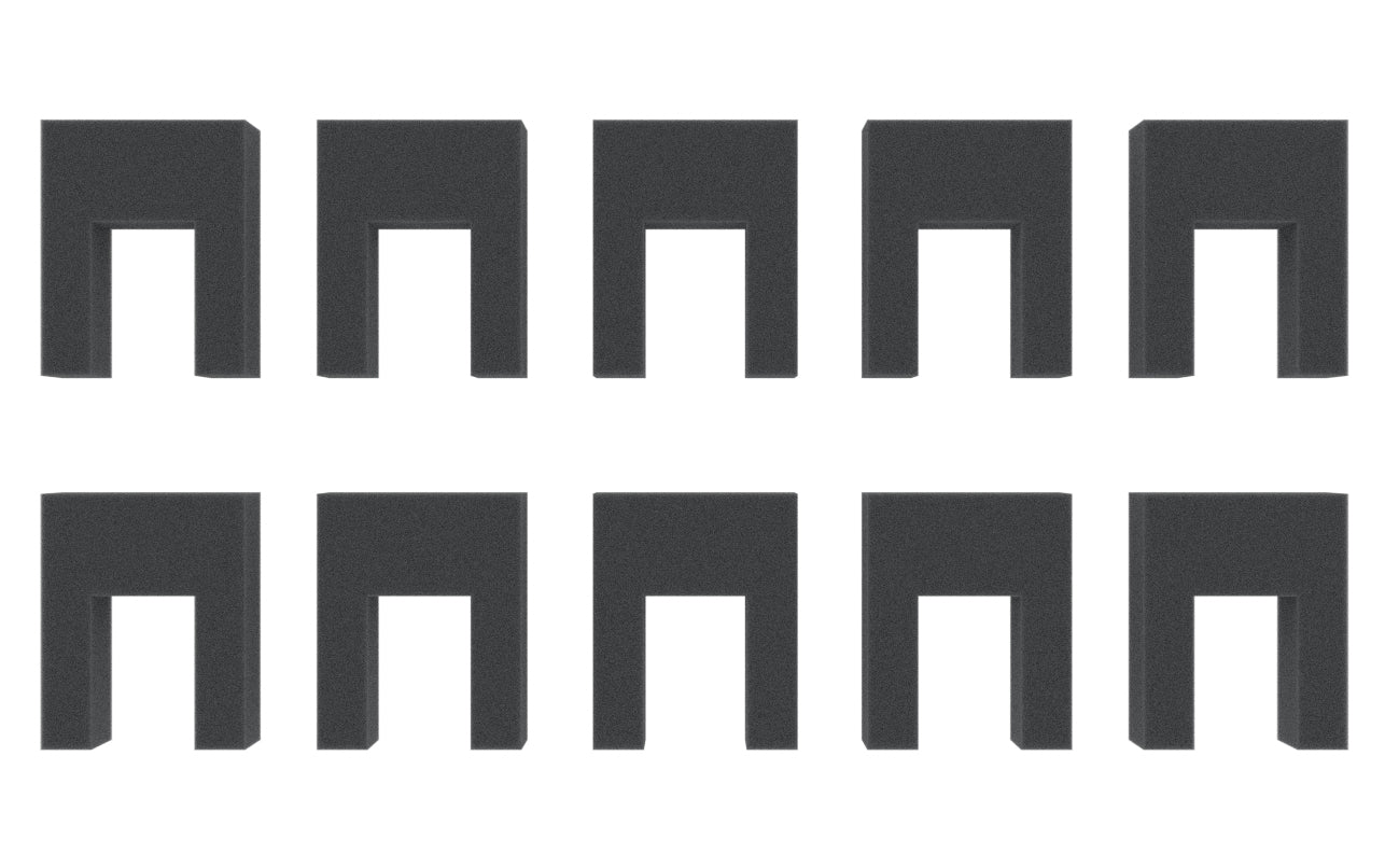 10 Distanzstücke Abstandshalter aus Schaumstoff für Modelleisenbahnen - für Spur H0 / Spur 00 - 50 mm x 40 mm x 20 mm HS020A001